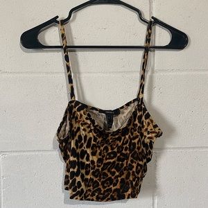 Cheetah print crop top